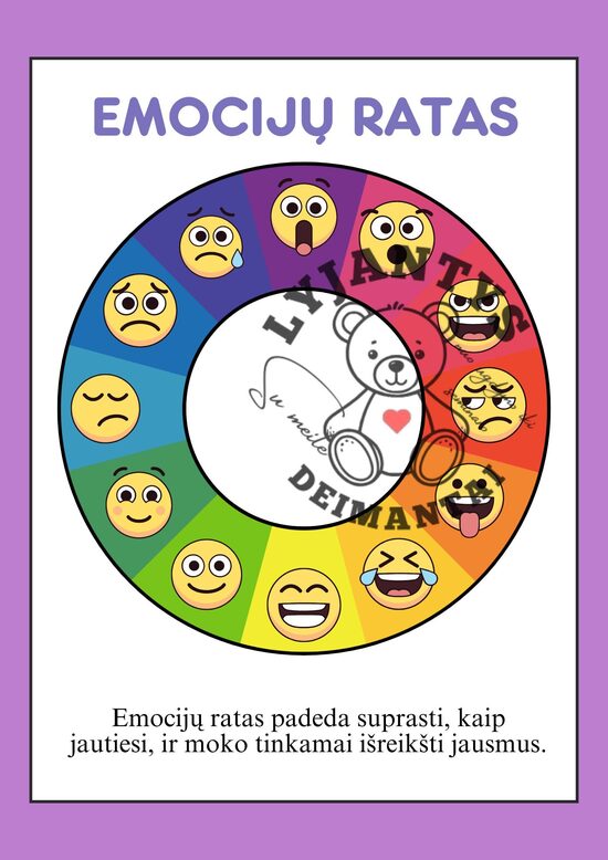 Ugdomasis tentas "Emocijų ratas"